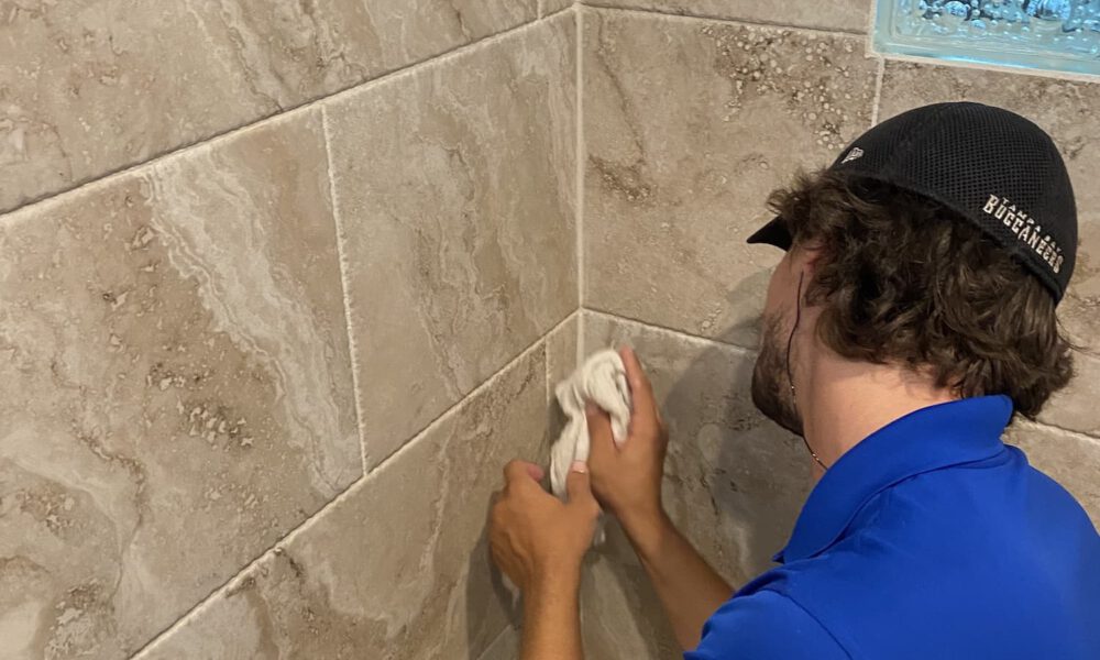 Tile installation and keeping tile grout clean